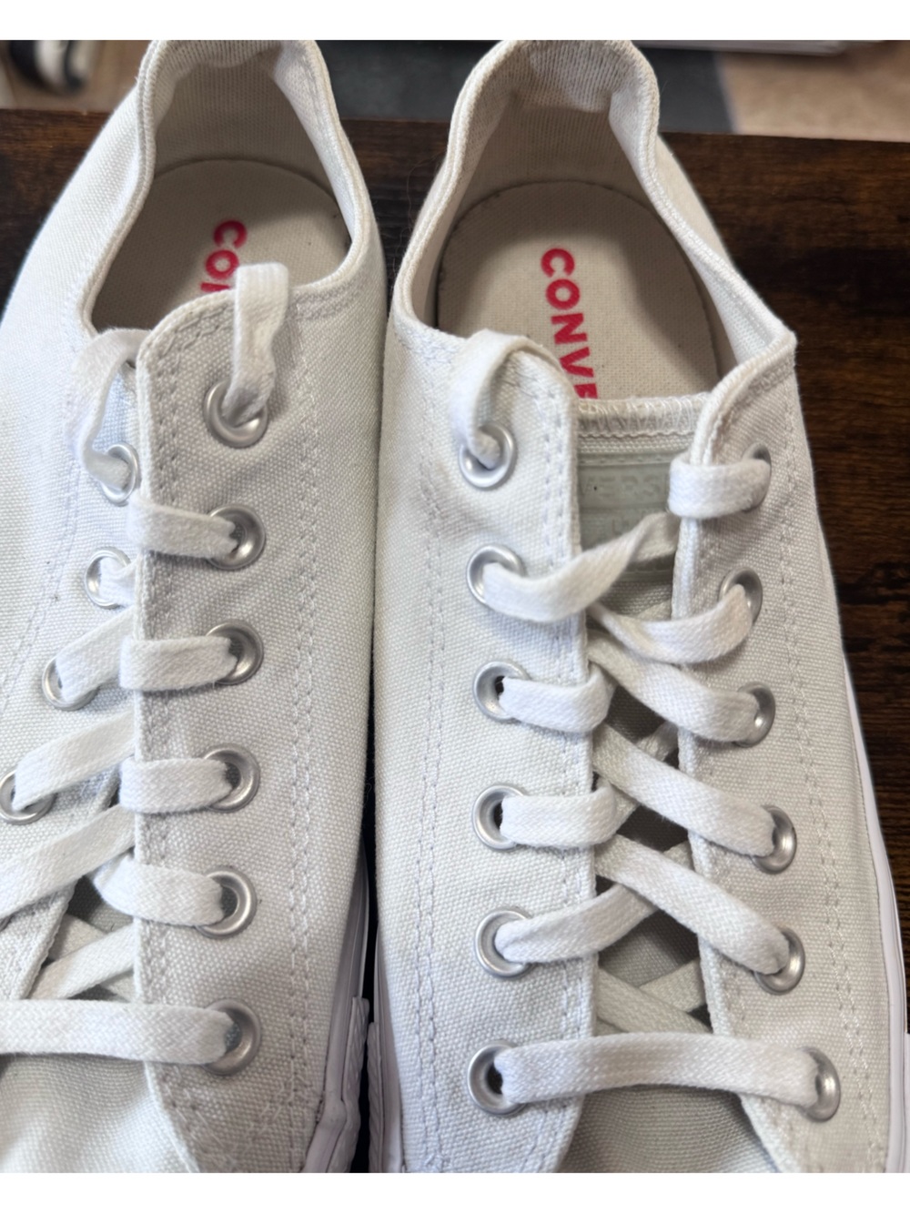 Converse Chuck Taylor All Star Low "Love Fearlessly" Sneakers White Size 10 - Picture 8 of 12